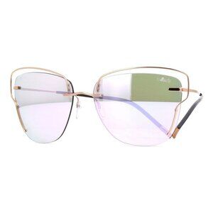 A0675Z New SILHOUETTE TMA Atwire Gold Semi Rimless Cat Eye 8162/75 3530 Sunglass